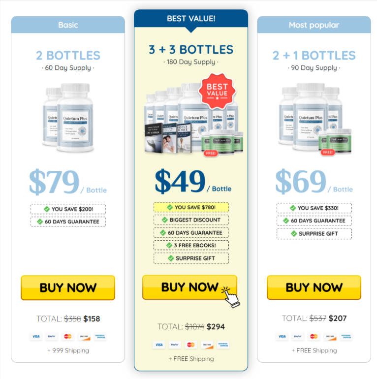 Quietum Plus Price Details